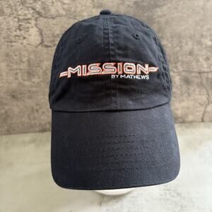 MISSION BOWS BY MATHEWS Hat Black Adjustable Cap Archery Hunting Outdoors
